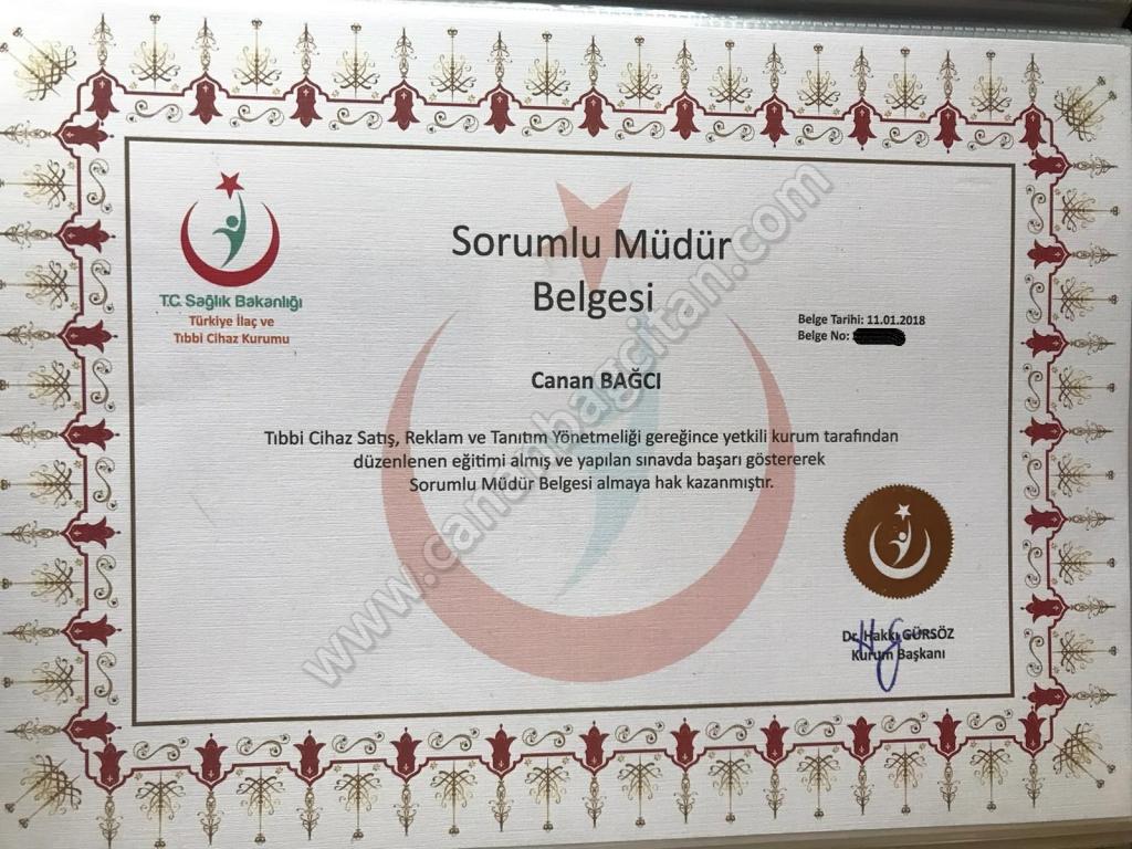 Sorumlu Müdür Sertifikası
