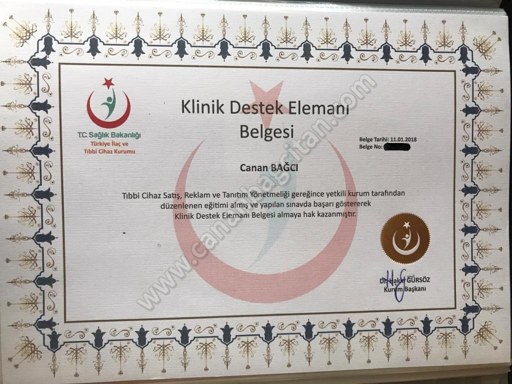 Klinik Destek Elemanı Sertifikası